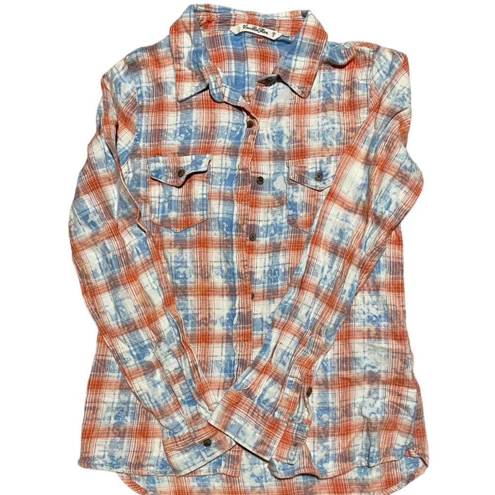 Vanilla star multi colored flannel. Size small.